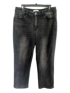 Buckle Flying Monkey Distressed Gray Black Washed Straight Leg Jeans Alternative
